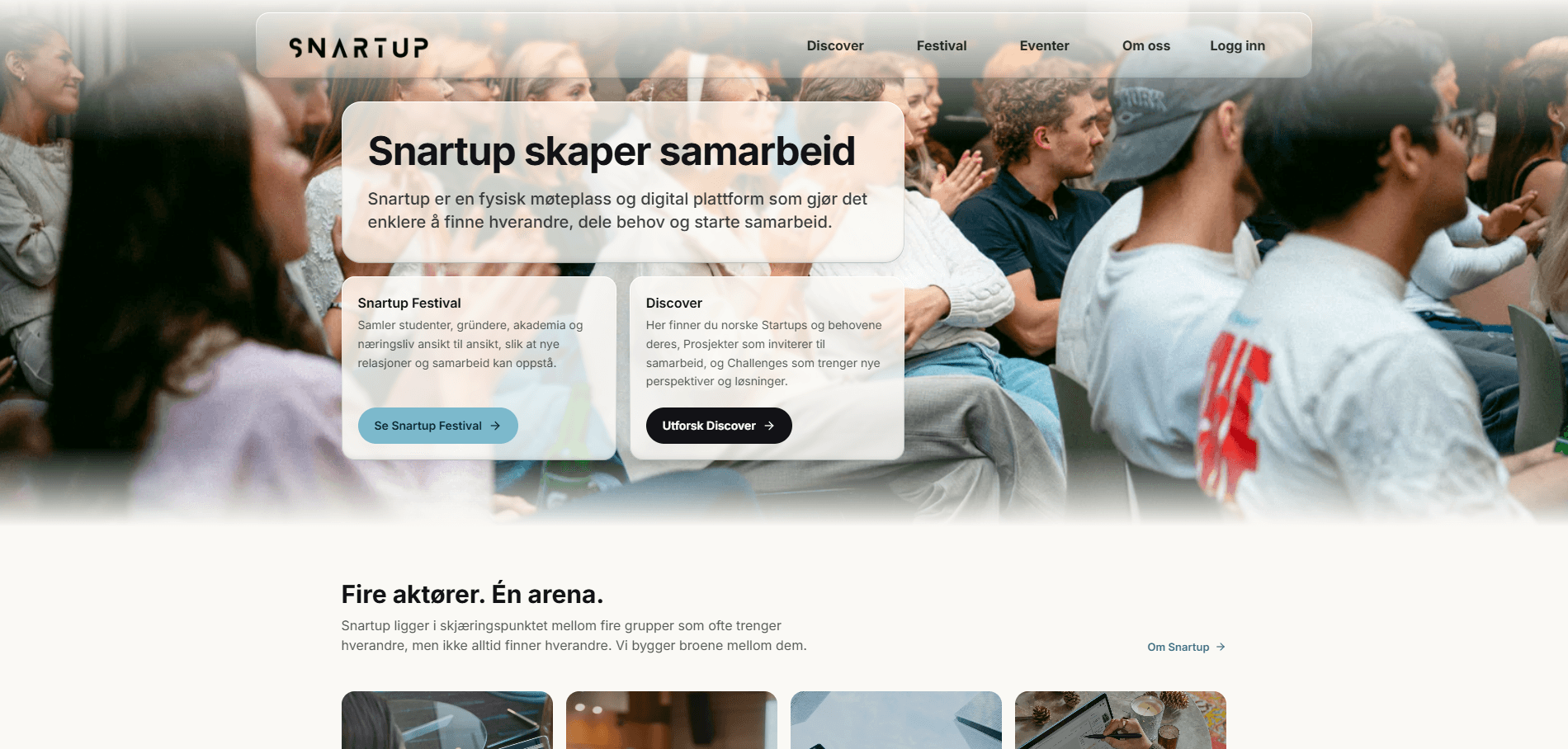 Skjermbilde av Snartup.no